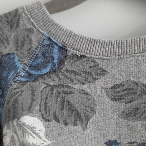𝅺Joe Fresh Floral Print Grey Sweatshirt Dress size 5 - Picture 8 of 11